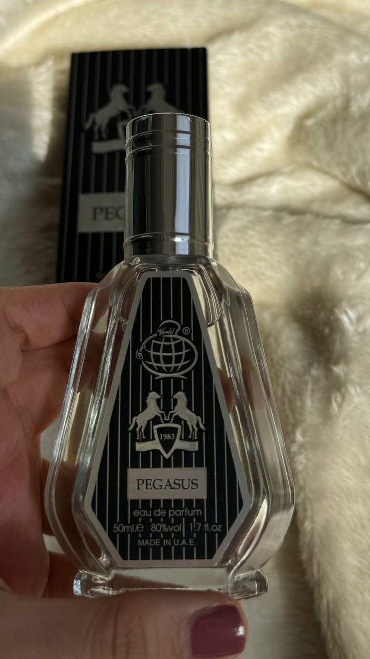 ادو پرفیوم پگاسوس فرگرنس ورد ۵۰ میل (مشابه پارفومز د مارلی پگاسوس) Fragrance World Pegasus Eau De Parfum 50ml