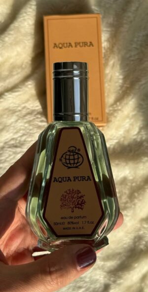 ادو پرفیوم آکوا پورا فرگرنس ورد ۵۰ میل (مشابه مگامار اورتو پاریسی) Fragrance World Aqua Pura Eau De Parfum 50ml