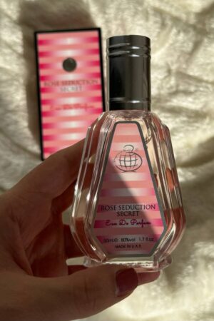 ادو پرفیوم زنانه رز سداکشن سکرت فرگرنس ورد ۵۰ میل (مشابه ویکتوریا سکرت بامب‌شل)Fragrance World Rose Seduction Secret Eau De Parfum 50ml
